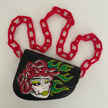 Load image into Gallery viewer, -Hand Painted Medusa Saddle Bag-