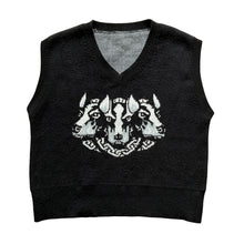 Load image into Gallery viewer, CG Cerberus Knit Sweater Vest Black &amp; White